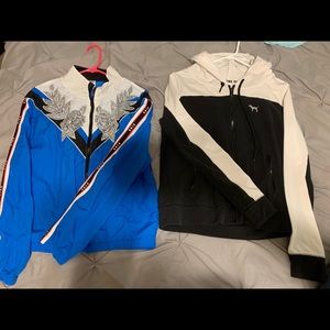 Bomber jacket and zip up jacket